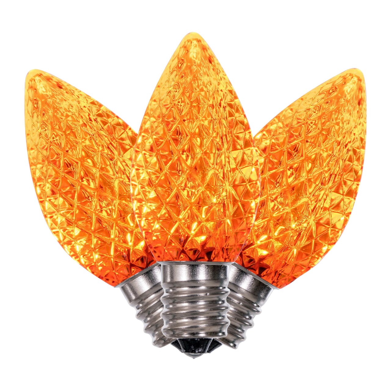 Vickerman C7 Faceted LED Orange Bulb .38W 25/Box - XLEDC78-25